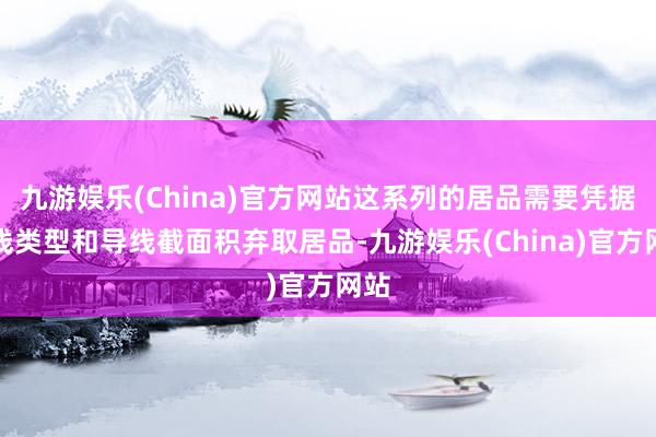 九游娱乐(China)官方网站这系列的居品需要凭据导线类型和导线截面积弃取居品-九游娱乐(China)官方网站